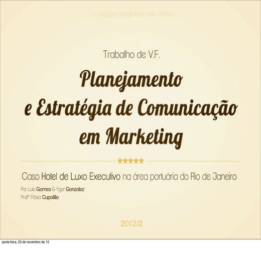 Caso Hotel de Luxo Hipotético