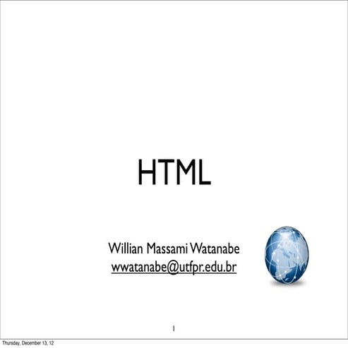 Introdução ao HTML