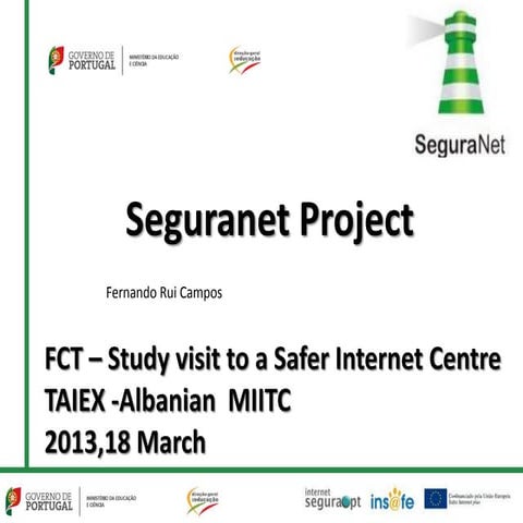 Apresentação delegação Albânia projeto SeguraNet