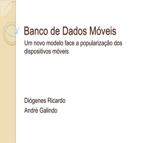 Apresentacao   banco de dados moveis