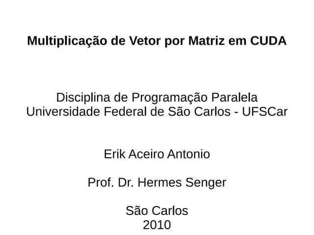 CUDA Comparative between 