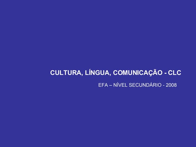 Apresentacao Programa CLC