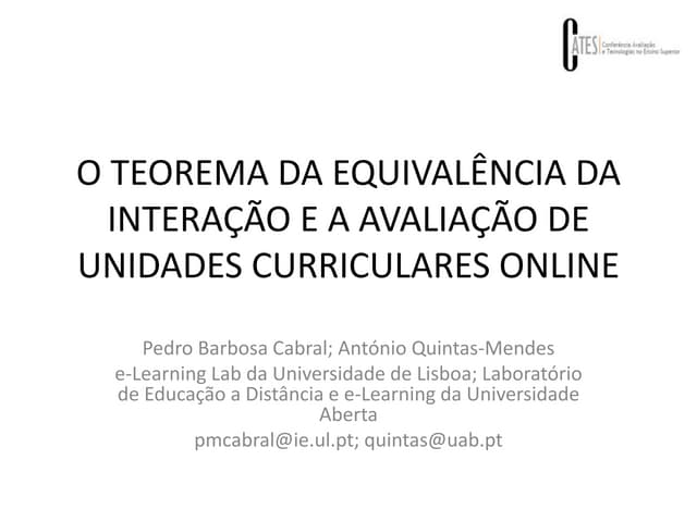 Avaliação de Cursos a partir do TEI