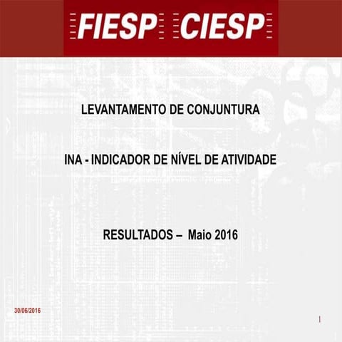 Apresentação conjuntura - Maio/2016