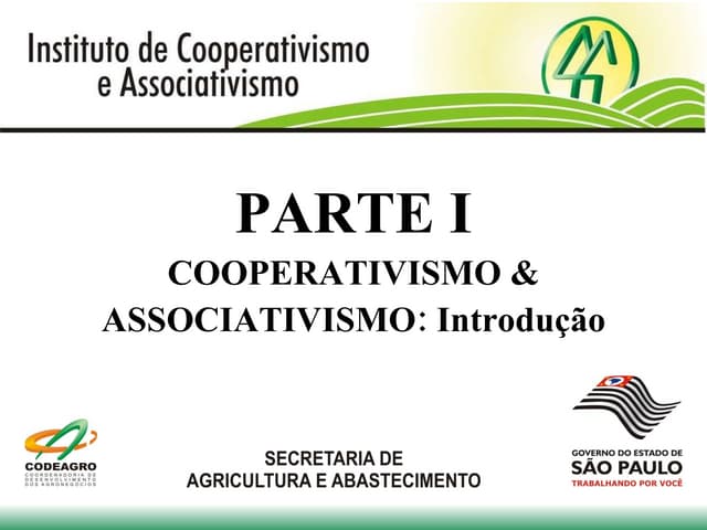 Apresentacao cooperativismo