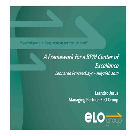 [Process Day 2011] A ELO Group – Apresentação no Process Day 