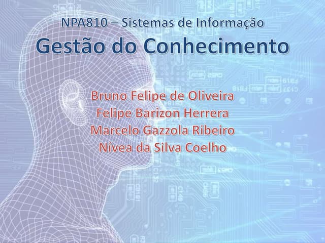 Apresentacao Gestão do Conhecimento...