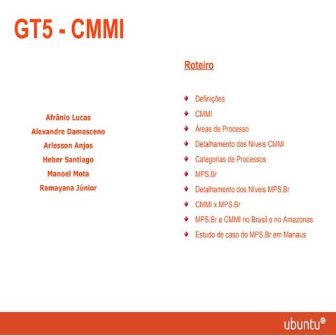 GT5 - CMMI
