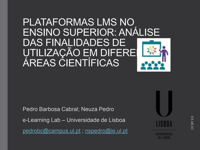 PLATAFORMAS LMS NO ENSINO SUPERIOR - ULisboa