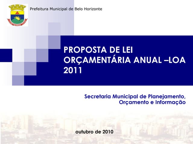 LOA 2011 apresentacao do Secretario...