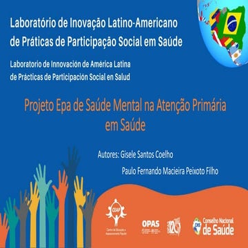 Projeto Epa de Saúde Mental na Atenção Primária em Saúde
