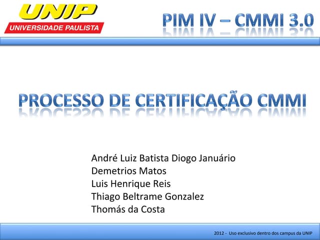 Processo de certificação CMMI