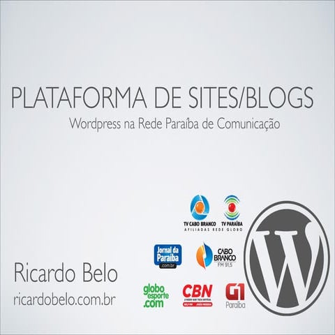 apresentação plataforma de blogs