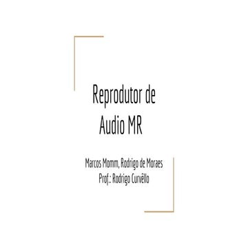 Reprodutor de Audio MR