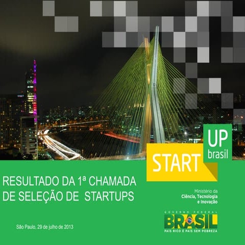 Apresentação resultado Start-Up Brasil atualizado