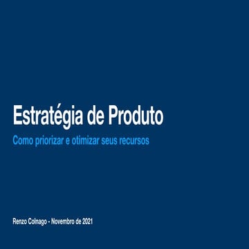 Estratégia de Desenvolvimento de Produto Para Startups