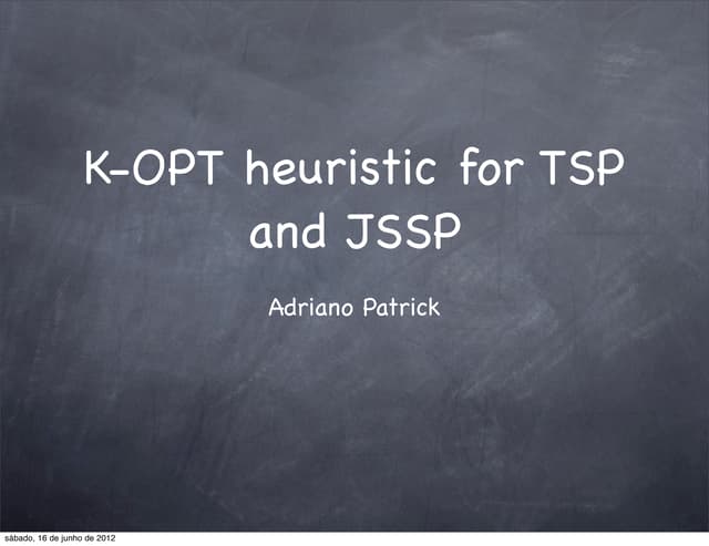 Article K-OPT in JSSP