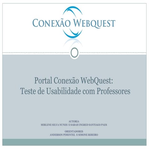 Apresentacao webquest | PPT