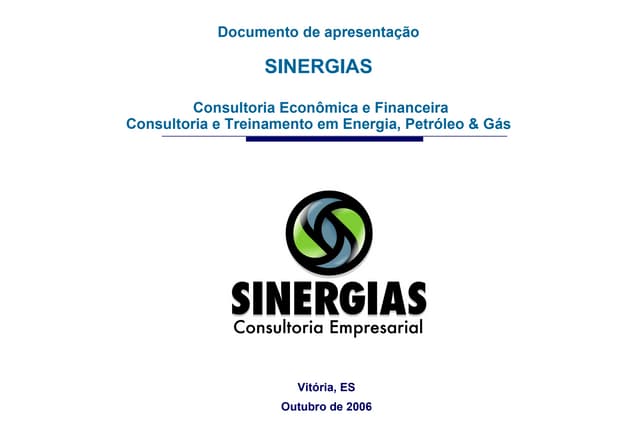 APRESENTAÇÃO SINERGIAS