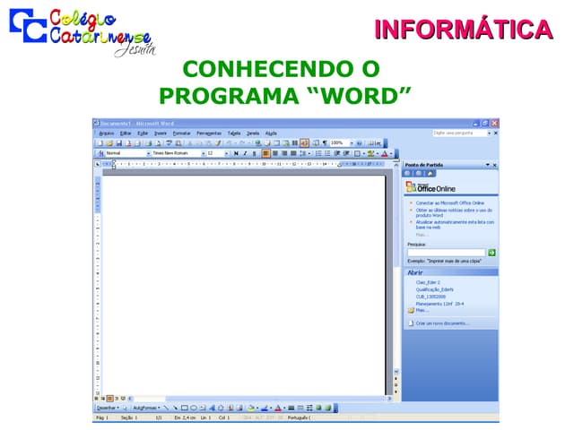 Apresentação sobre o Word