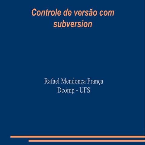 Apresentação Subversion