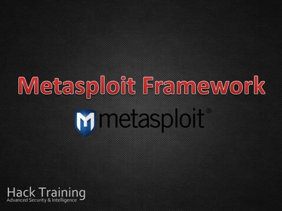 Slide Palestra "Metasploit Framework"