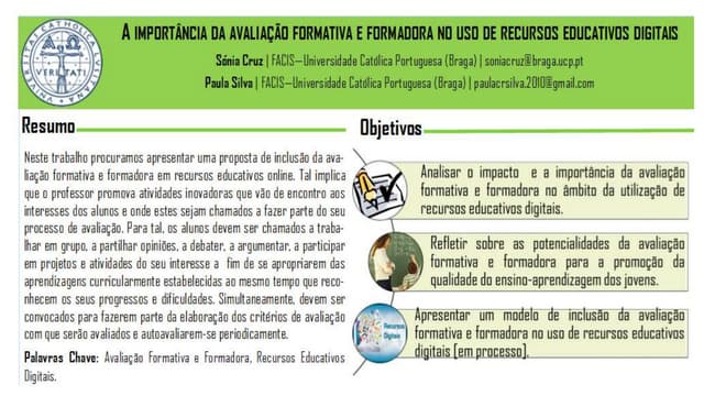 A importância da Avaliação Formativa e Formadora no uso de Recursos Educativos Digitais