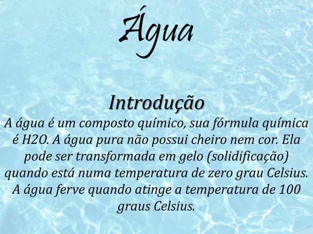 Agua | PPTX