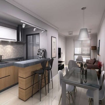 Apartamento um Dormitório em construção no bairro Porto