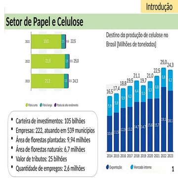 Panorama do Setor de Papel e Celulose 2023 | PPTX