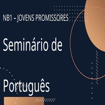 Apresentação de português sobre morfema, baseia-se em um seminário.