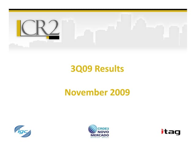 ApresentaçãO 3 Q09   Cr2