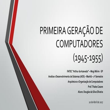 First Generation of Computers - Overview | PDF