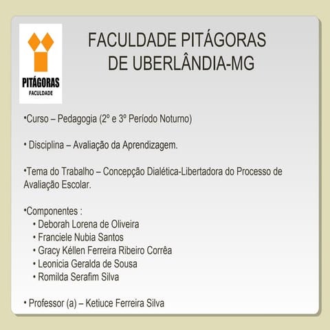 Apresentação avaliação romilda