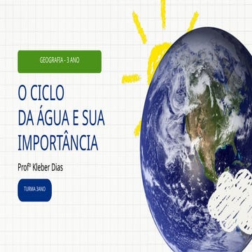 Apresentação Biologia Ciclo da Água Divertido Simples Azul Verde.pptx