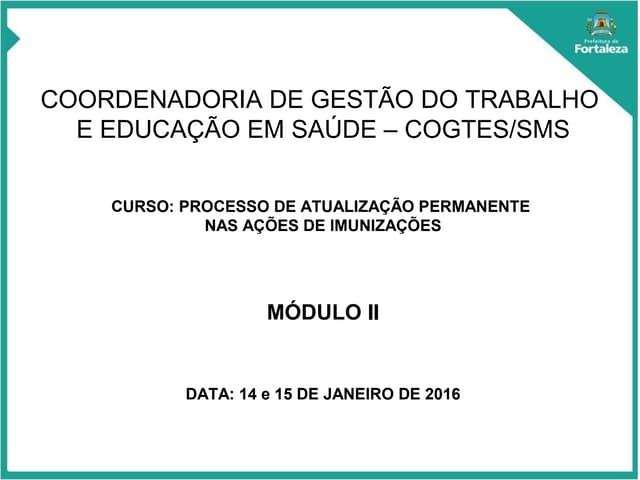 Apresentação Calendário Vacinal 2016