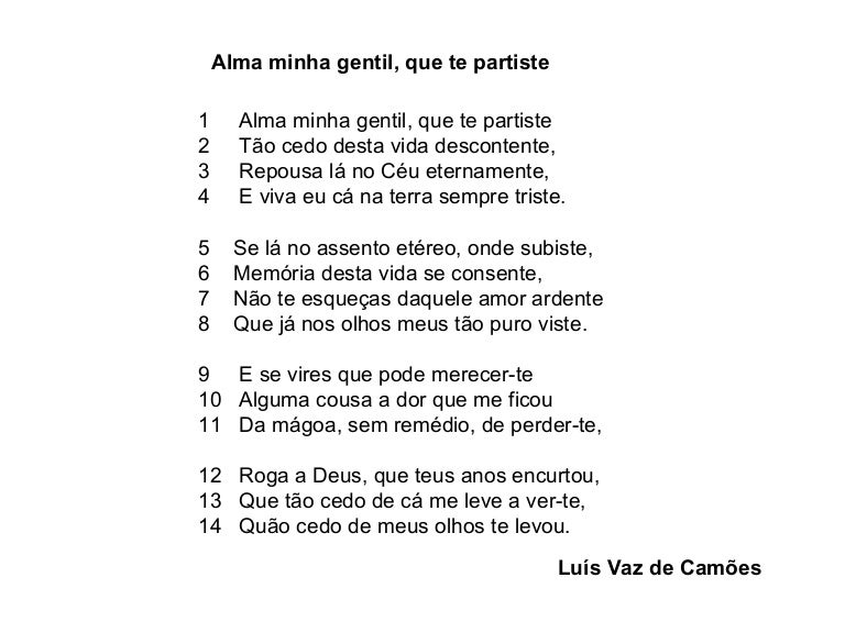 Alma Minha Gentil Que Te Partiste Análise