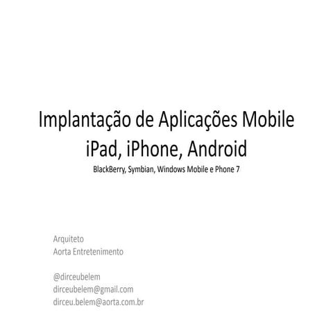 Apresentação case mobile
