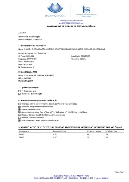 Apresentação contas s. social porto