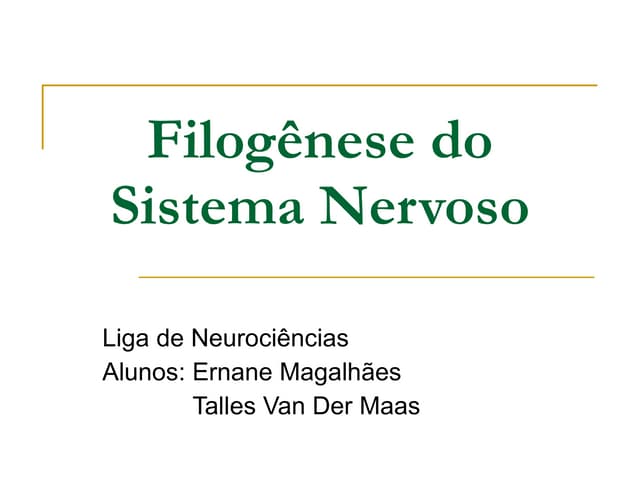 Filogenese do Sistema Nervoso
