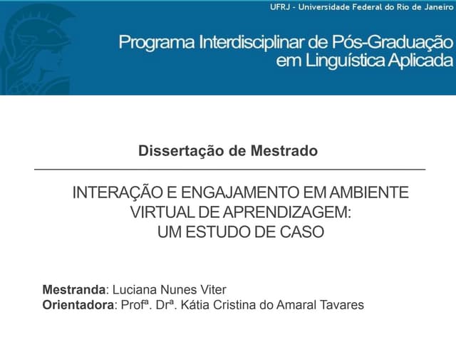 Apresentação defesa de dissertação