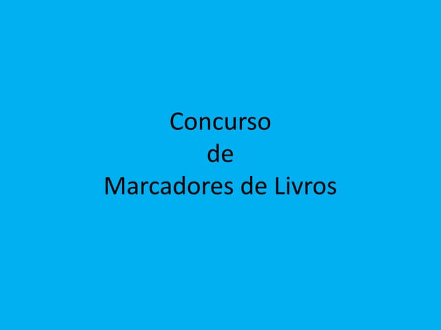 Apresentação dos trabalhos