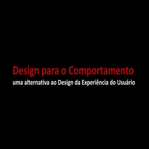 Design para o Comportamento