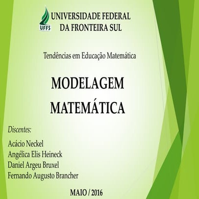 Apresentação Modelagem Matemática