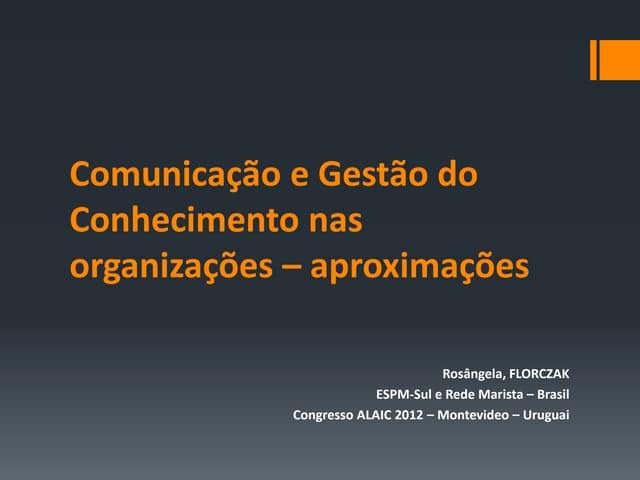 Comunicação Organizacional e Gestão...