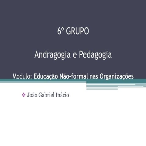 Andragogia apresentação | PPT