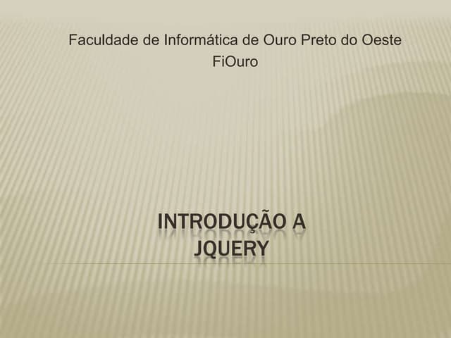Apresentação JQuery