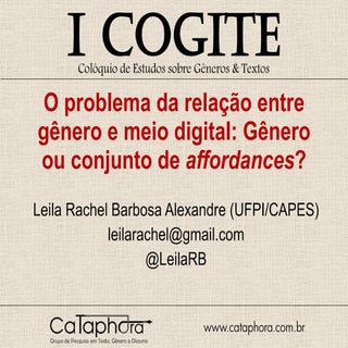 O PROBLEMA DA RELAÇÃO ENTRE GÊNERO ...