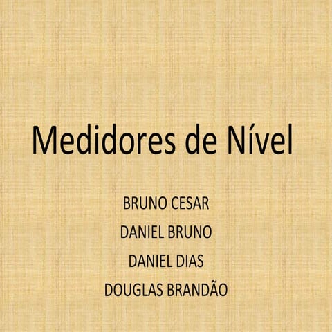 ApresentaçãO Medidores De Nivel