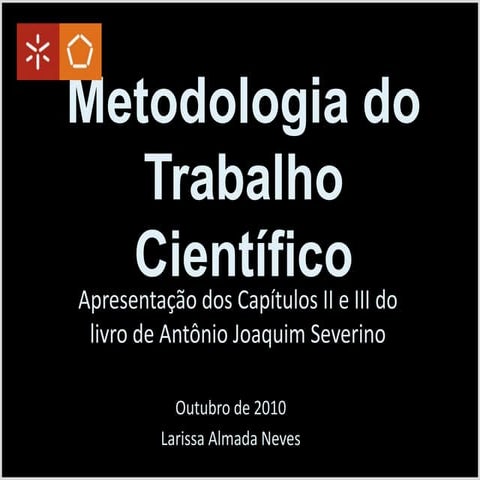 Apresentação metodologia do trabalho científico